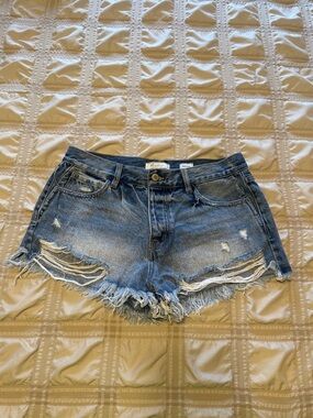 KanCan Signature Distressed Denim Jean Shorts